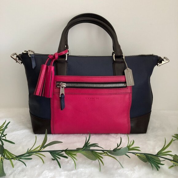 Coach Legacy Color Block Leather Molly Satchel Bag